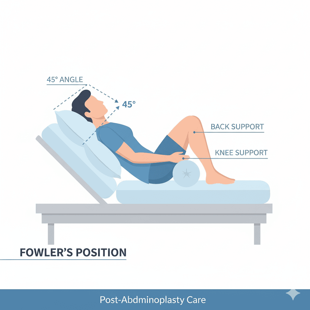 Halbsitzende (Fowler-)Position